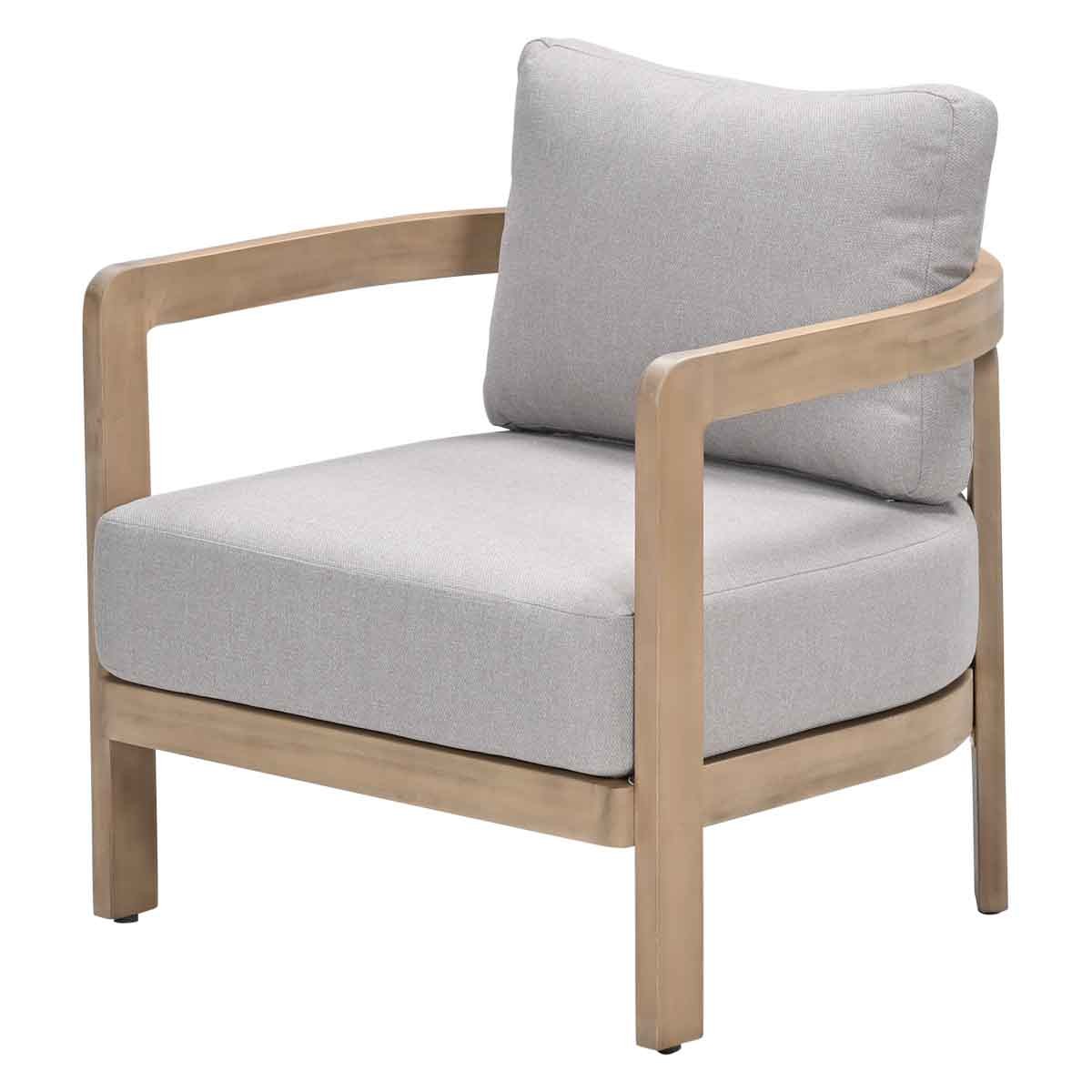 Ibiza Stuhl acacia white wash / grey sand