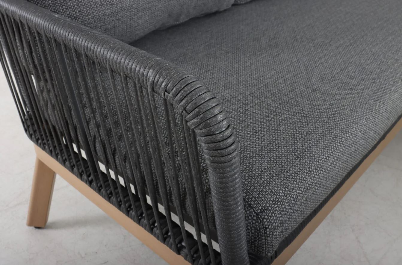 Peru Eckbankgruppe teak look / anthrazit – Bild 7