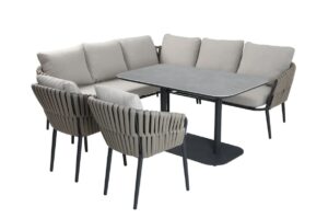 Nizza Eckbankgruppe anthrazit / taupe / beige