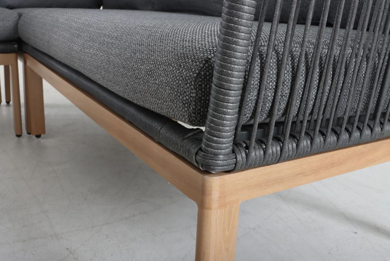 Peru Eckbankgruppe teak look / anthrazit – Bild 6