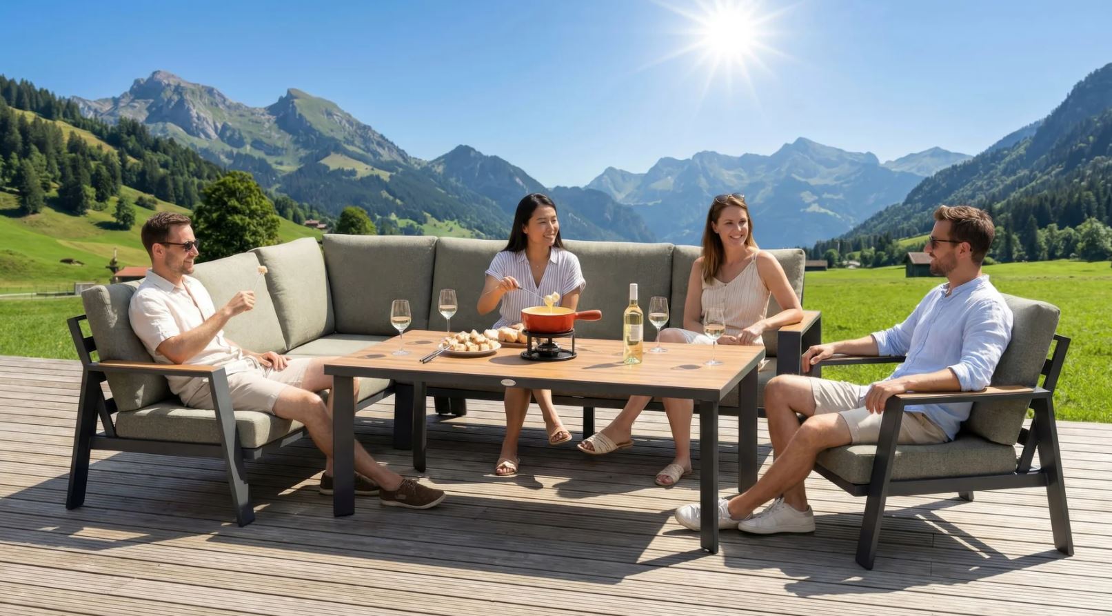 Palace Lounge anthrazit / hellgrau – Bild 3