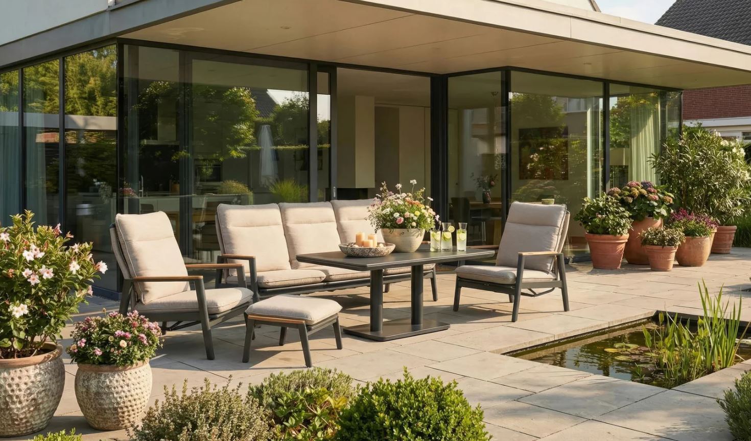 Oasis Lounge anthrazit / beige – Bild 2