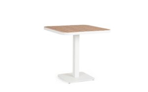 Belmar Tisch 75 x 75 x H75 cm weiß / Holzoptik