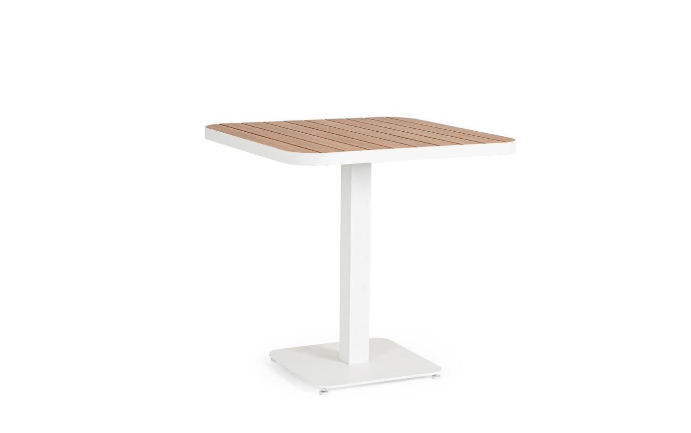 Belmar Tisch 75 x 75 x H75 cm weiß / Holzoptik