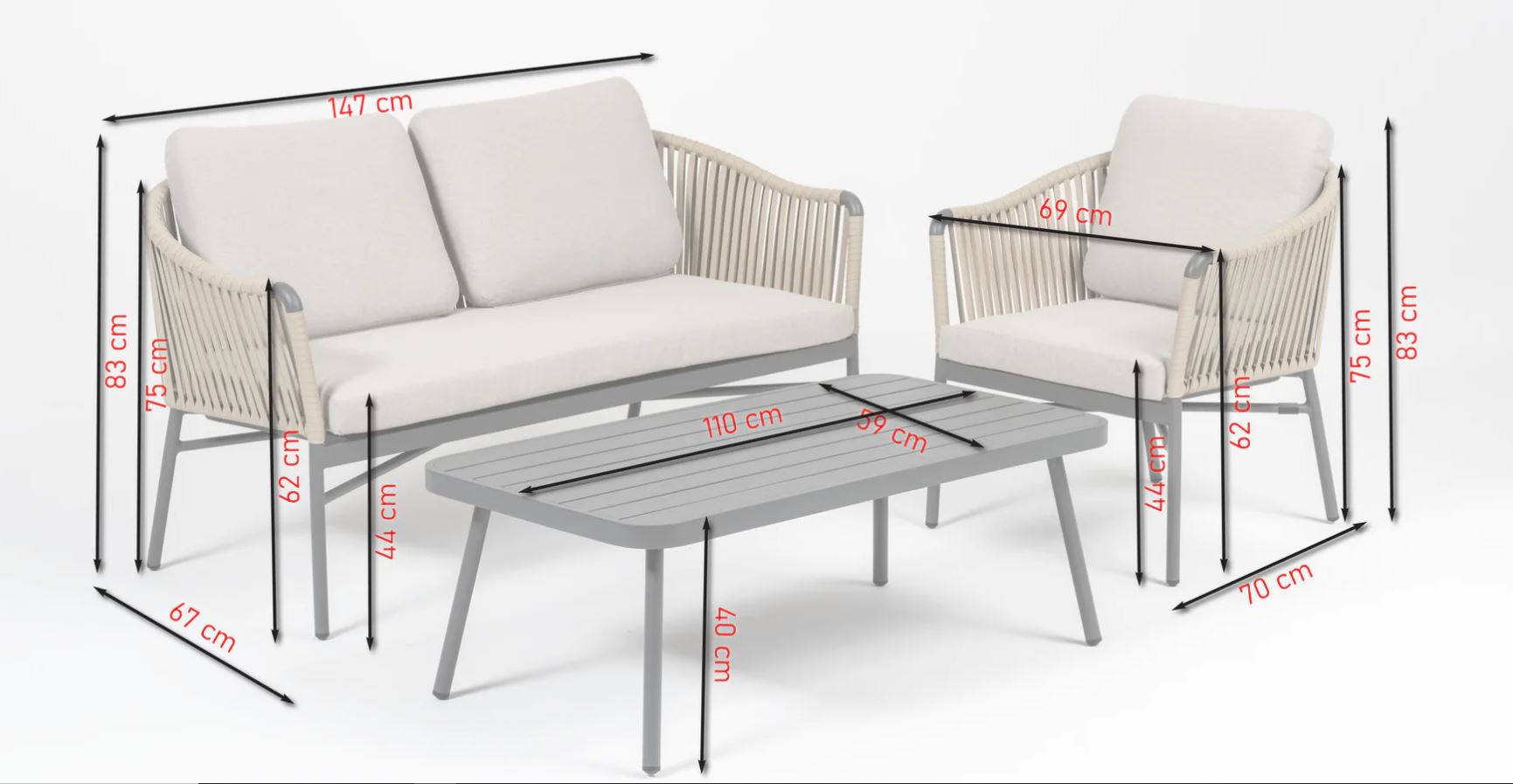 Jacky Lounge anthrazit / grau-honig – Bild 9