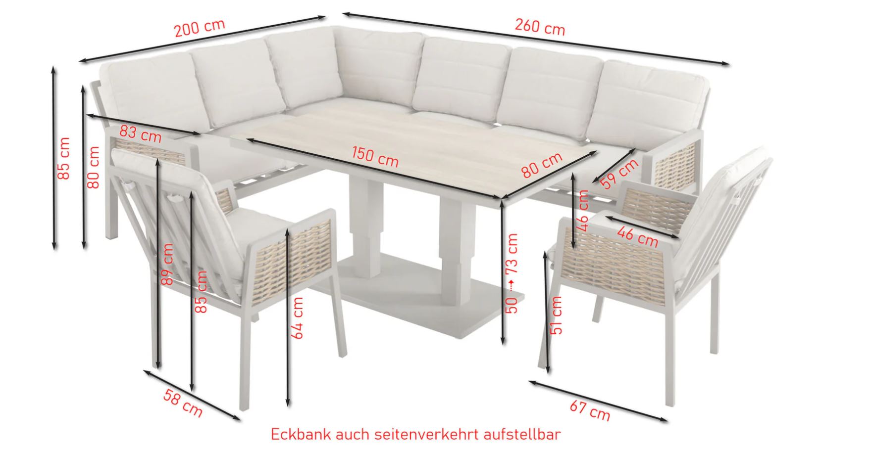 Hellas Lounge greige / honig / grau – Bild 12