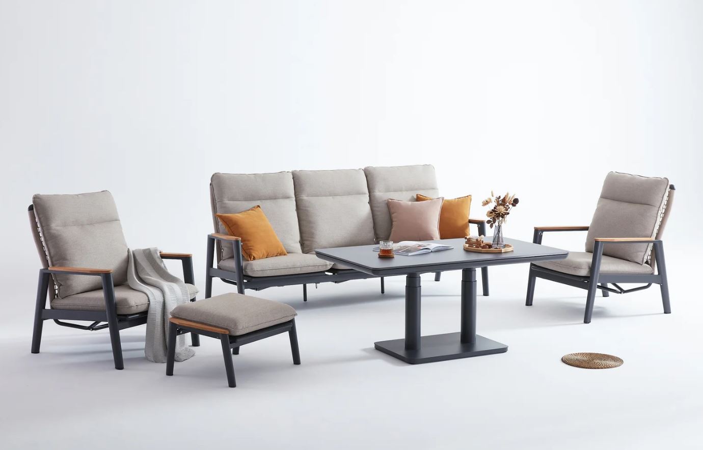 Oasis Lounge anthrazit / beige – Bild 5