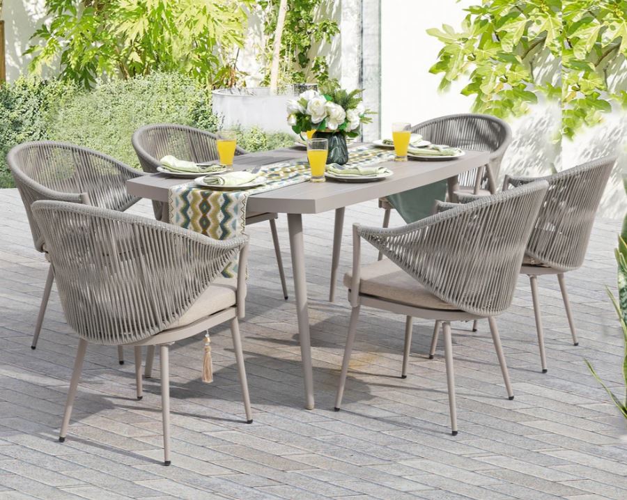Delphi Tischgruppe greige / dunkelbeige – Bild 3