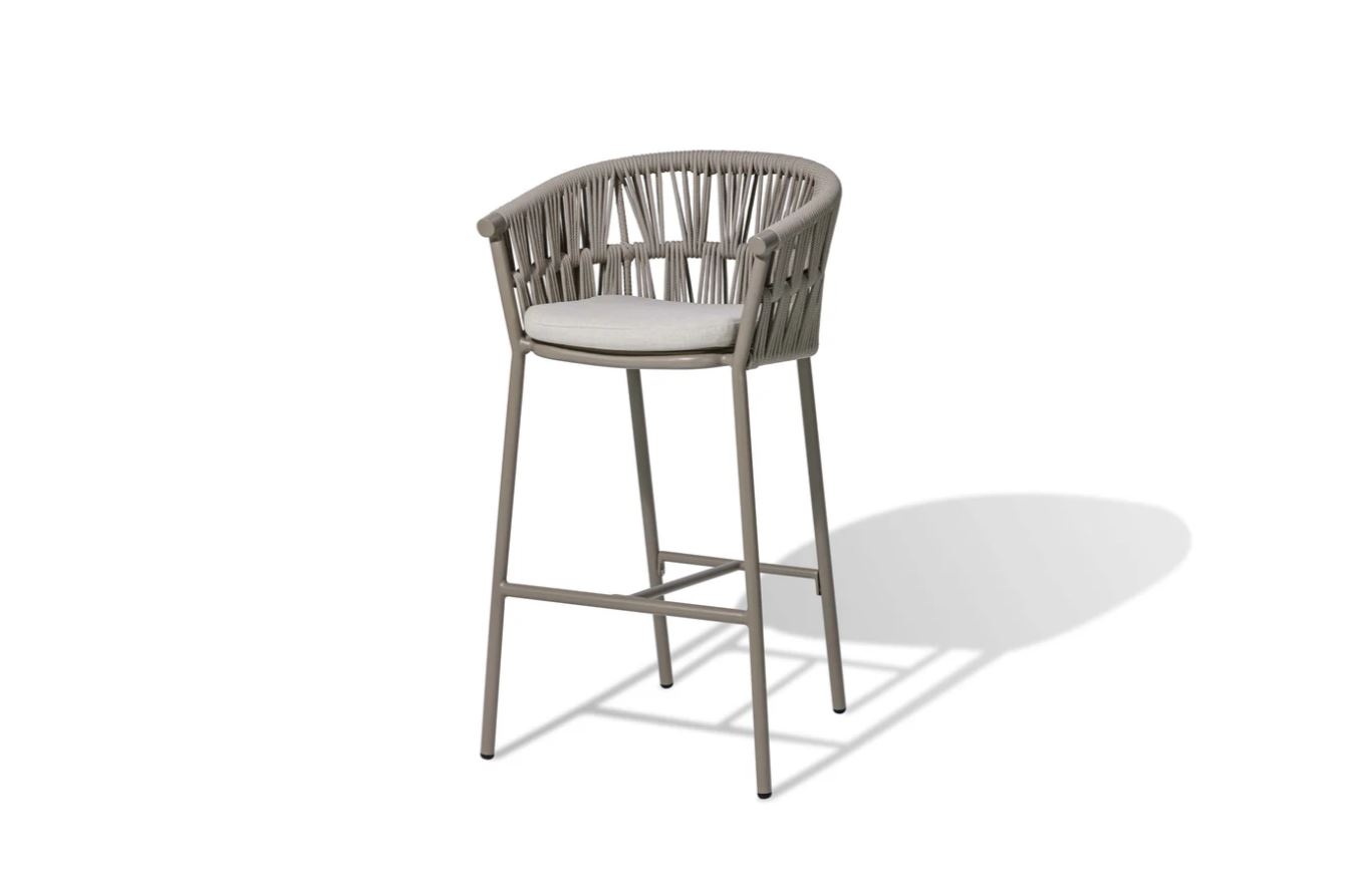 Fan Barhocker taupe / beige-meliert