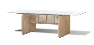 Bienno Tisch 240 x 100 x H74 cm ivory / taupe