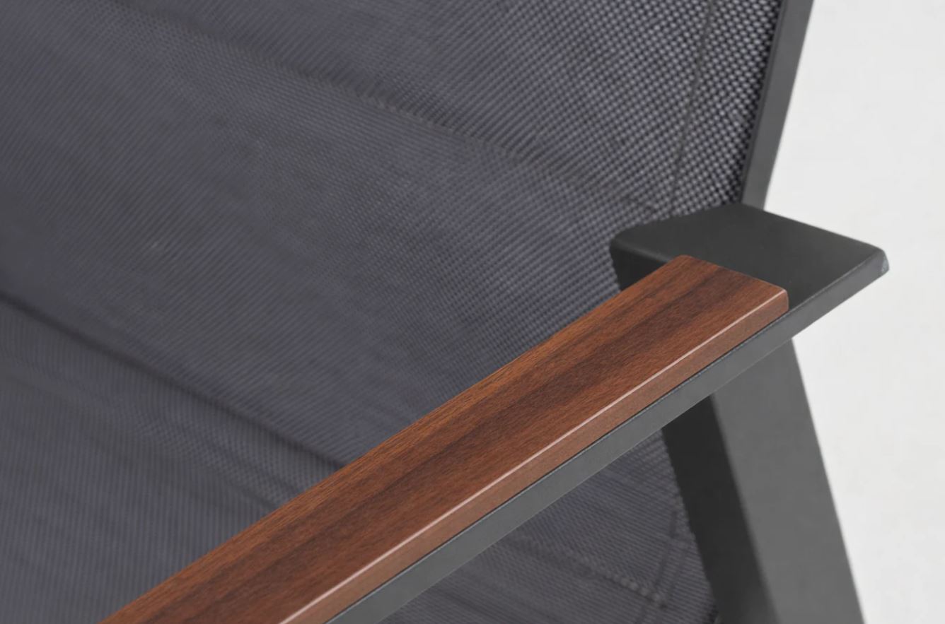 Denver Plus Stuhl anthrazit / HPL Holzdekor Walnut – Bild 3