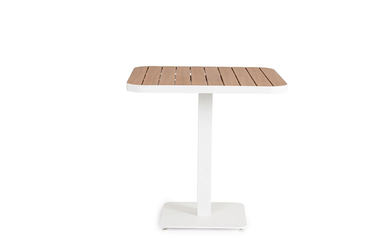 Belmar Tisch 75 x 75 x H75 cm weiß / Holzoptik – Bild 3