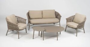 Fan Lounge taupe / beige-meliert