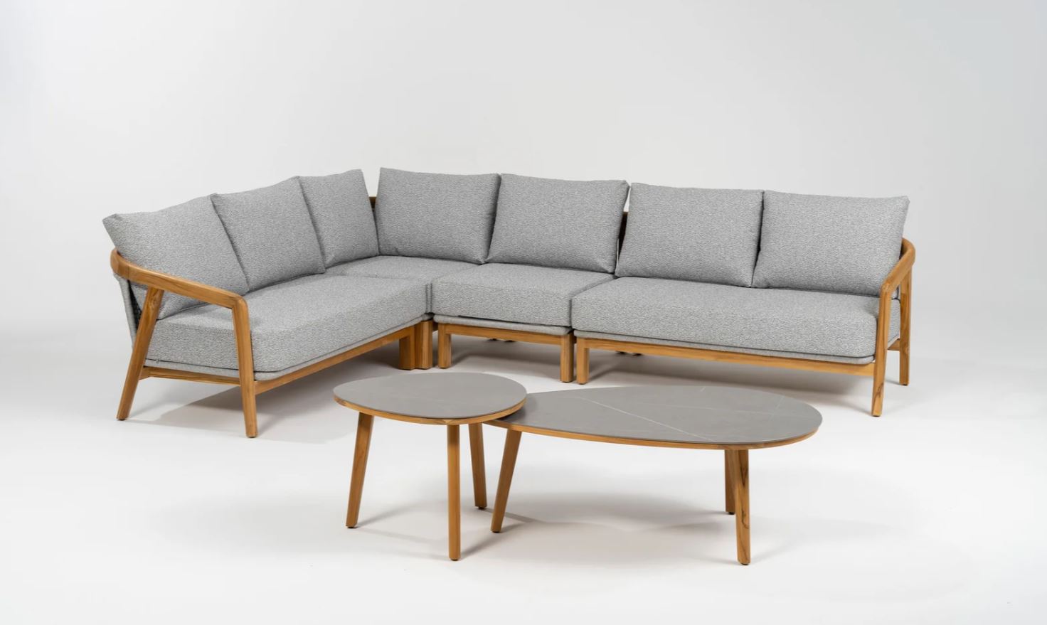 Brasilia Lounge Teak / hellgrau-meliert