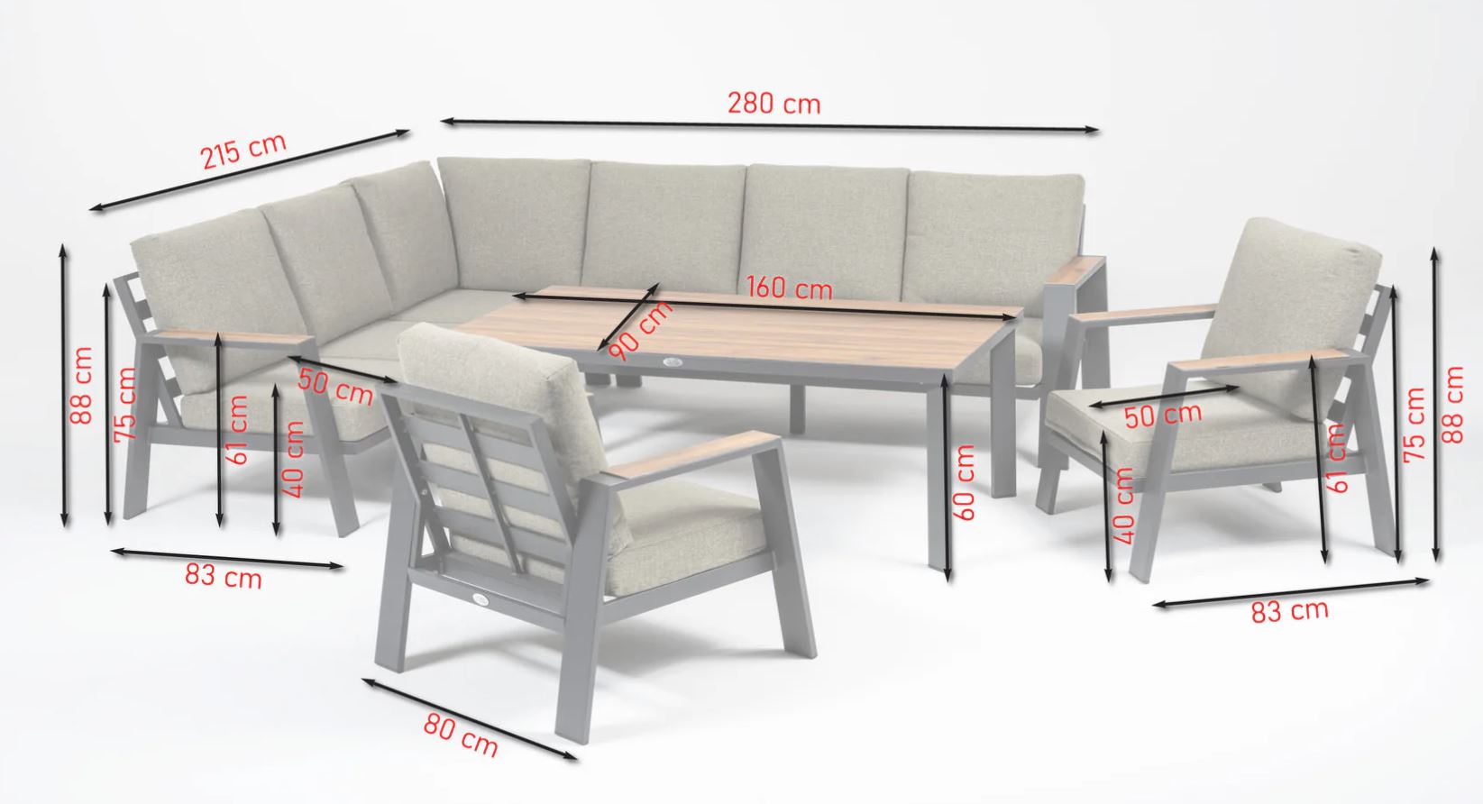 Palace Lounge anthrazit / hellgrau – Bild 10
