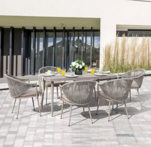 Delphi Tischgruppe greige / dunkelbeige