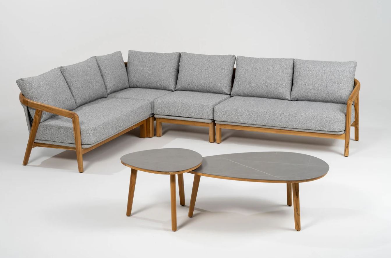Brasilia Lounge Teak / hellgrau-meliert – Bild 7